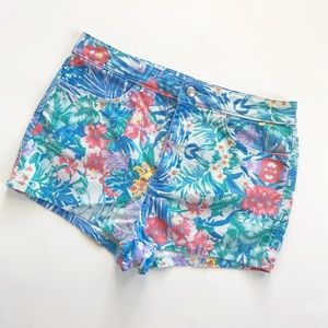 🎄 Topshop | Moto Floral Print Shorts